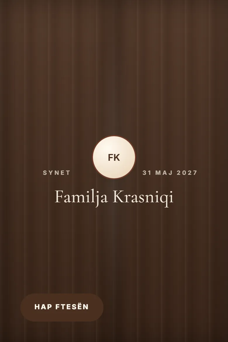 SHTËPIA, ftesë demo për synet: dyert prej druri të shtëpisë dhe Familja Krasniqi